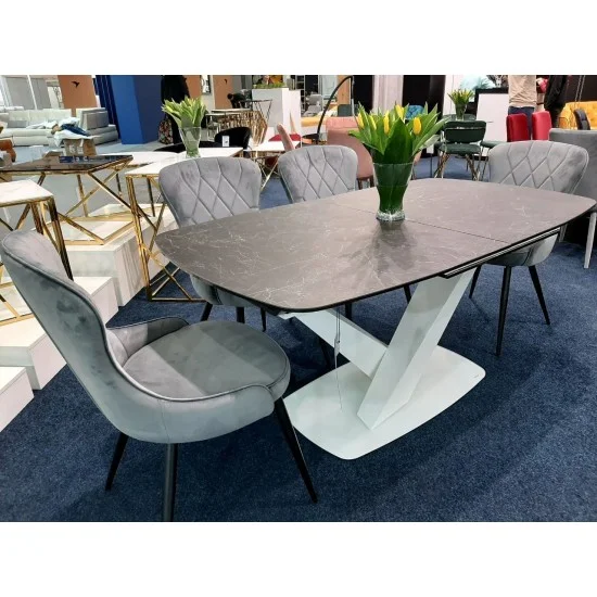 Стілець LOTUS VELVET чорний каркас / сірий BLUVEL 14 LOTUSVCSZ 7