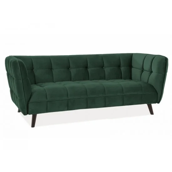 Диван CASTELLO 3 VELVET зеленый BLUVEL 78 / венге CASTELLO3V78 1