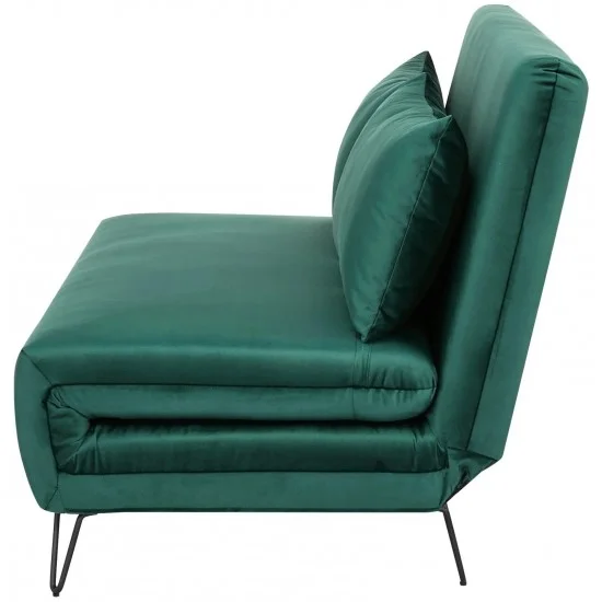 Диван ZENIA VELVET зелений TAP.189 / чорний ZENIAVZ 6
