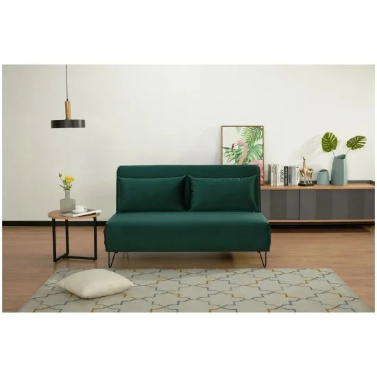 Диван ZENIA VELVET зелений TAP.189 / чорний ZENIAVZ 11