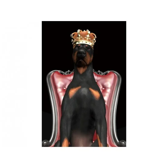 Картина на склі DOG IN CROWN 80X120 DOGINCROWN80 1