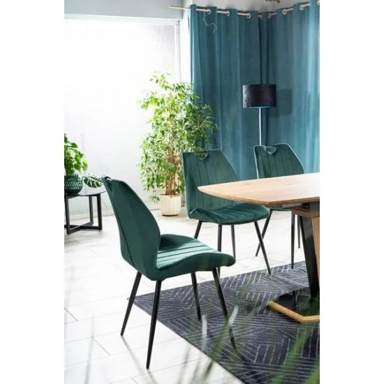 Стул ARCO VELVET черный каркас / зеленый BLUVEL78 ARCOVCZ 2
