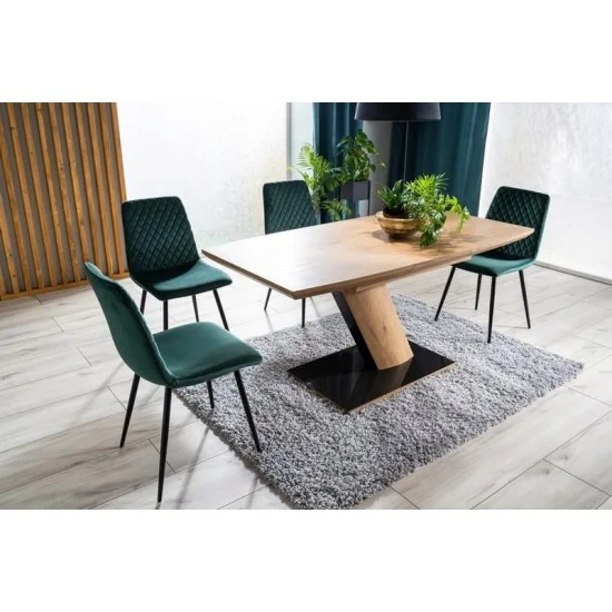 Стул IRYS VELVET черный каркас / зеленый BLUVEL 78 IRYSVCZ 4