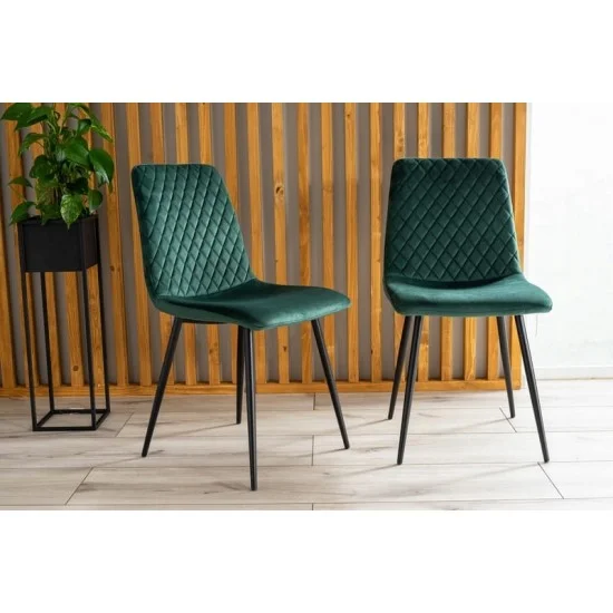 Стул IRYS VELVET черный каркас / зеленый BLUVEL 78 IRYSVCZ 3