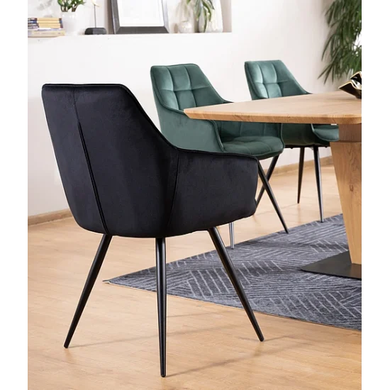 Стул LILIA VELVET черный каркас / зеленый BLUVEL78 LILIAVCZ 2