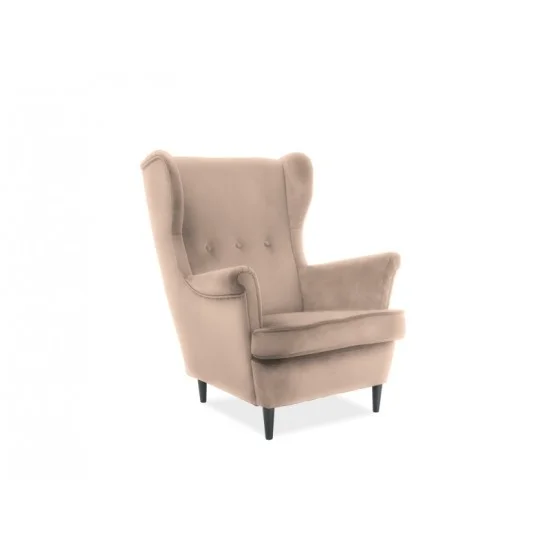Крісло LORD VELVET беж BLUVEL 28 / венге LORDV28 1