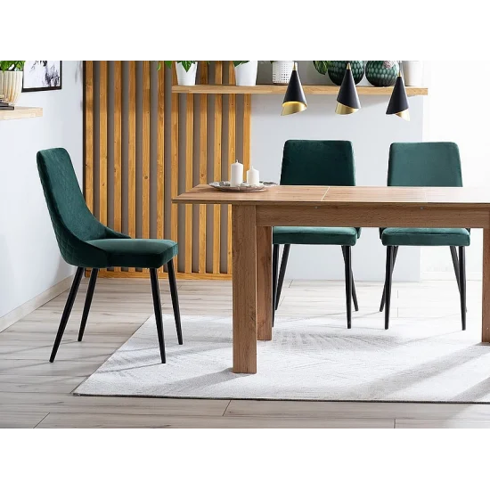 Стул PIANO B VELVET черный каркас / зеленый BLUVEL 78 PIANOBVCZ 4