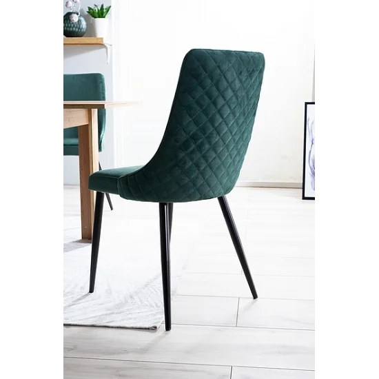 Стул PIANO B VELVET черный каркас / зеленый BLUVEL 78 PIANOBVCZ 2