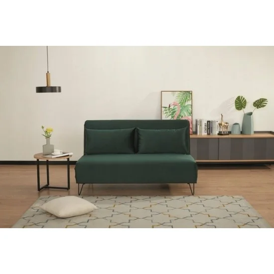 Диван ZENIA VELVET зелений TAP.189 / чорний ZENIAVZ 2