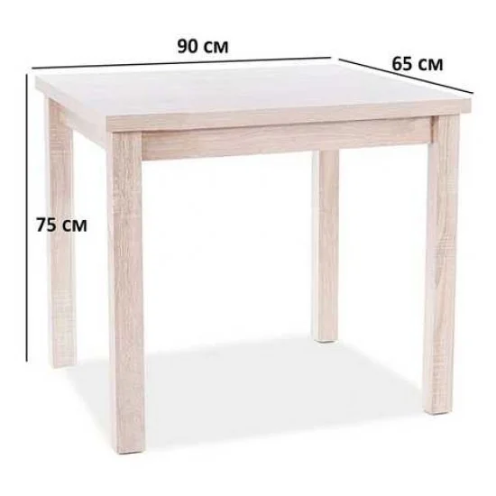 Стол ADAM дуб Сонома 90x65 ADAMDS90 2