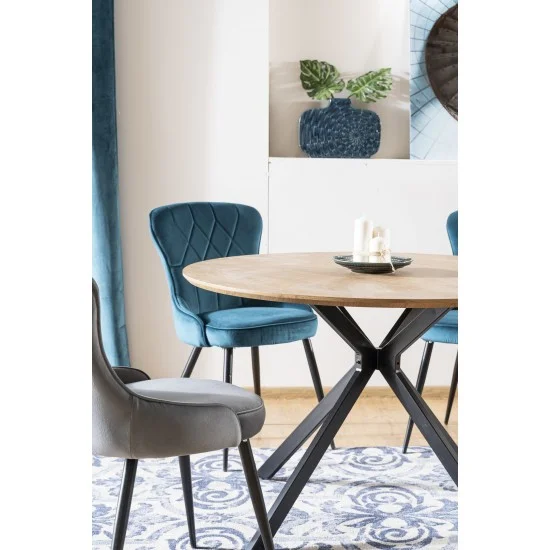 Стілець LOTUS VELVET чорний каркас / сірий BLUVEL 14 LOTUSVCSZ 3