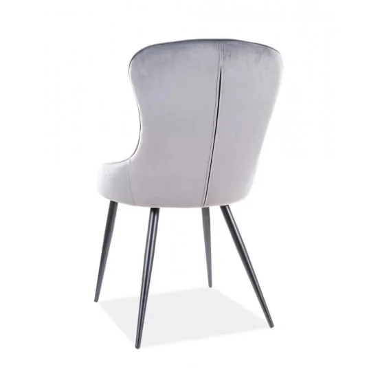 Стілець LOTUS VELVET чорний каркас / сірий BLUVEL 14 LOTUSVCSZ 2