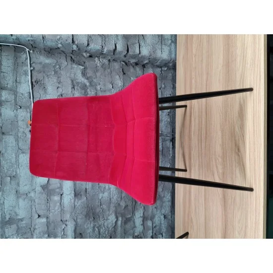 Стул MILA MATT VELVET 59 черный каркас / бордо MILAMVCBO 6