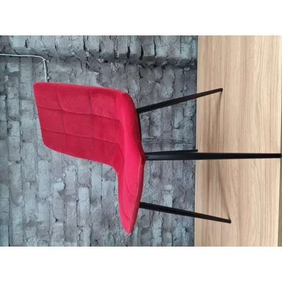 Стул MILA MATT VELVET 59 черный каркас / бордо MILAMVCBO 5