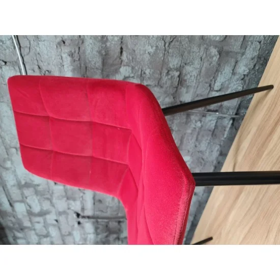 Стул MILA MATT VELVET 59 черный каркас / бордо MILAMVCBO 7