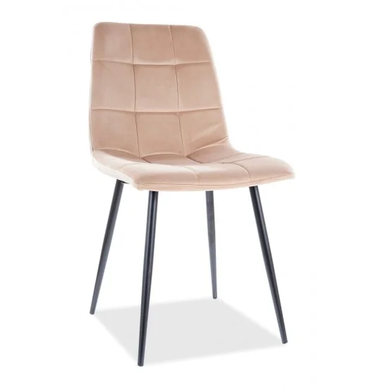Стул MILA VELVET черный каркас / беж BLUVEL 28 MILAVCBE 8