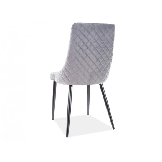 Стілець PIANO B VELVET чорний каркас / сірий BLUVEL 14 PIANOBVCSZ 7
