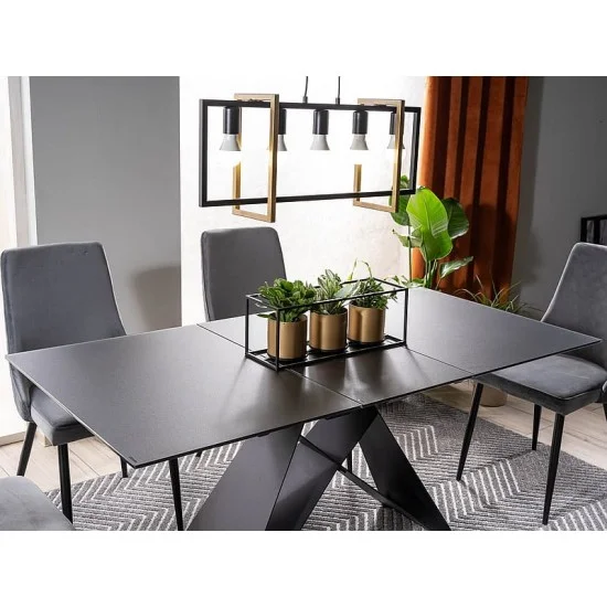 Стілець PIANO B VELVET чорний каркас / сірий BLUVEL 14 PIANOBVCSZ 9