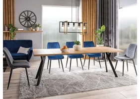 Стол обеденный MERLIN 90(240)X90 Дуб артизиан / Черный MERLINDAC90