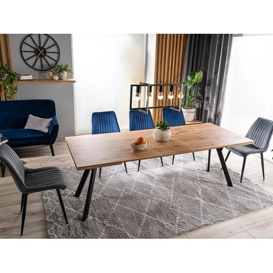 Стол обеденный MERLIN 90(240)X90 Дуб артизиан / Черный MERLINDAC90 2