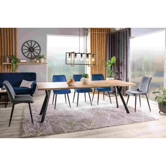 Стол обеденный MERLIN 90(240)X90 Дуб артизиан / Черный MERLINDAC90 4