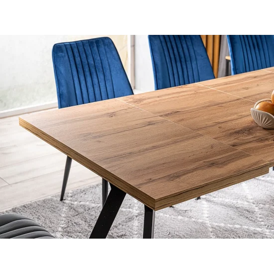 Стол обеденный MERLIN 90(240)X90 Дуб артизиан / Черный MERLINDAC90 7