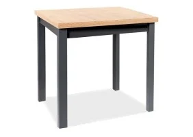 Стол обеденный ADAM 90x65 Дуб артизиан / Черный ADAMDAC90