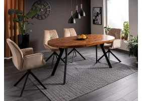 Стіл обідній MEDAN Палісандр / Чорний 100 (100х168) MEDANPACFI100