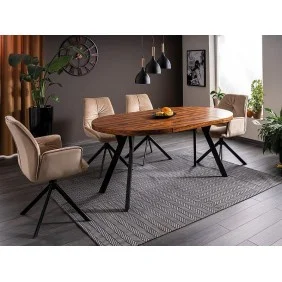 Стіл обідній MEDAN Палісандр / Чорний 100 (100х168) MEDANPACFI100