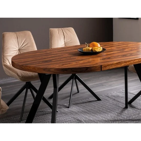 Стіл обідній MEDAN Палісандр / Чорний 100 (100х168) MEDANPACFI100 4