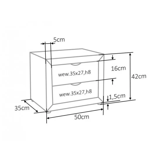 Прикроватная тумба ET-002 VELVET Серый ET002VSZ 4