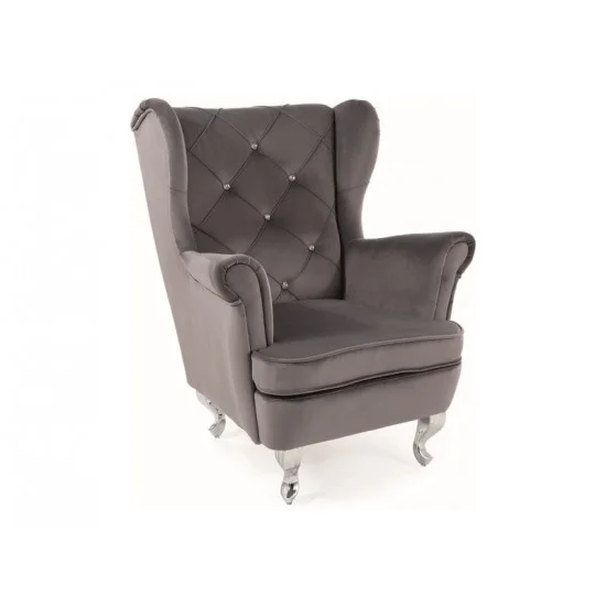Крісло дитяче LILI VELVET сірий BL.14 / срібний LILIVSZS 1