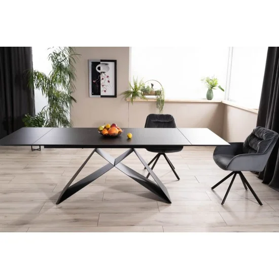 Стіл обідній розкладний WESTIN CERAMIC 160(240)*90 чорний SAHARA NOIR/чорний мат WESTINCCC160 7