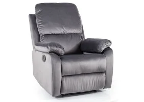 Кресло раскладное SPENCER 1 VELVET серое BL.14 SPENCER1VSZ