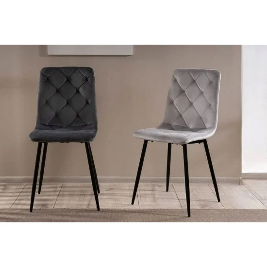 Стул кухонный JERRY VELVET черный каркас/черный BL.19 JERRYVCC 5