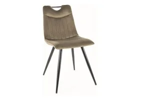 Стул кухонный ORFE VELVET черный каркас/оливковый BL.77 ORFEVCOL