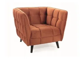 Кресло мягкое CASTELLO 1 VELVET циномон/венге BL.4215 CASTELLO1V4215