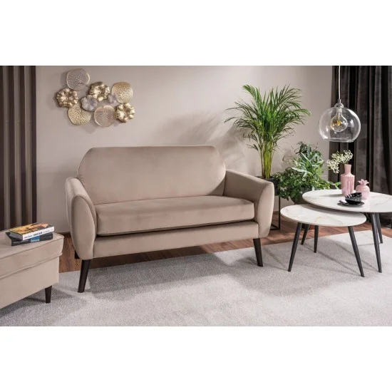 Диван софа MENA VELVET темний беж/венге BL.40 MENAVCBW 5