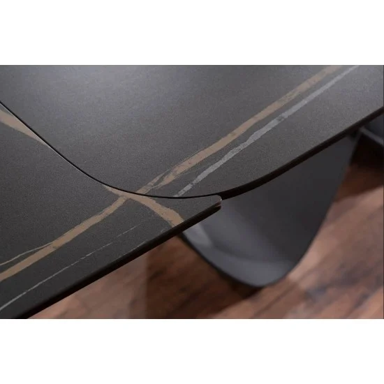 Стіл обідній розкладний INFINITY CERAMIC 160(240)*95 чорний AZARIO BLACK/чорний мат INFINITYCBC160 10
