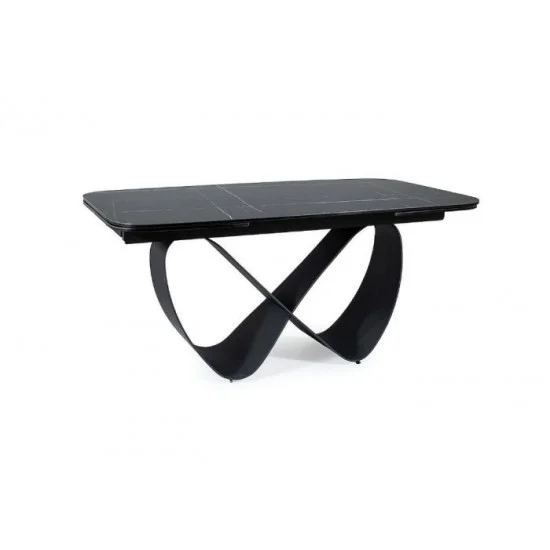 Стіл обідній розкладний INFINITY CERAMIC 160(240)*95 чорний AZARIO BLACK/чорний мат INFINITYCBC160 8