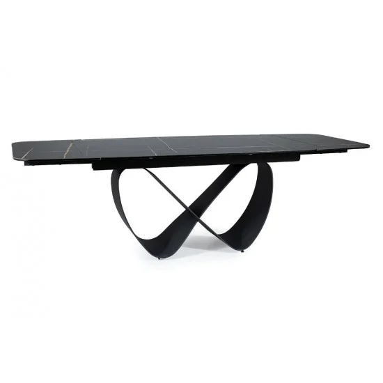 Стіл обідній розкладний INFINITY CERAMIC 160(240)*95 чорний AZARIO BLACK/чорний мат INFINITYCBC160 9