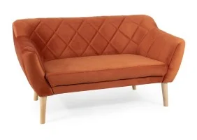 Диван софа KARO 2 VELVET цинамон/бук BL.4215 KARO2V4215BU