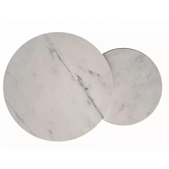 Журнальный столик DION белый эффект мрамора/золото (комплект) DIONBMAZL 3