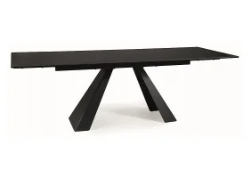 Стіл обідній розкладний SALVADORE CERAMIC 160(240)*90 чорний SAHARA NOIR/чорний мат SALVADORECC160