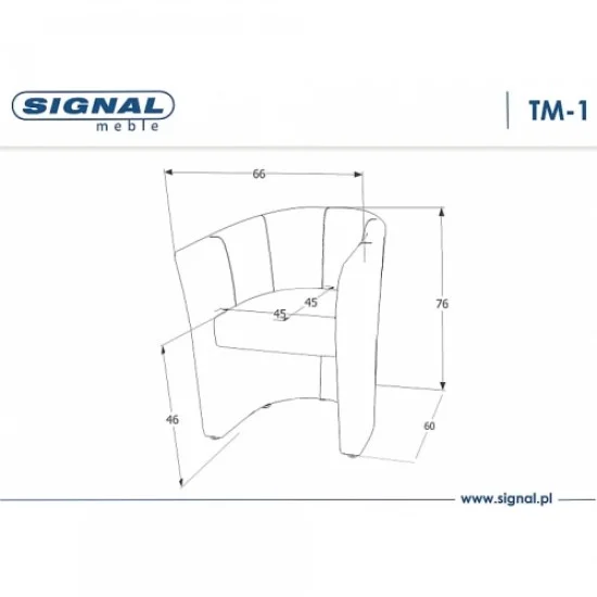 Крісло TM-1 VELVET світло-сіре/венге BL.03 TM1V03 2