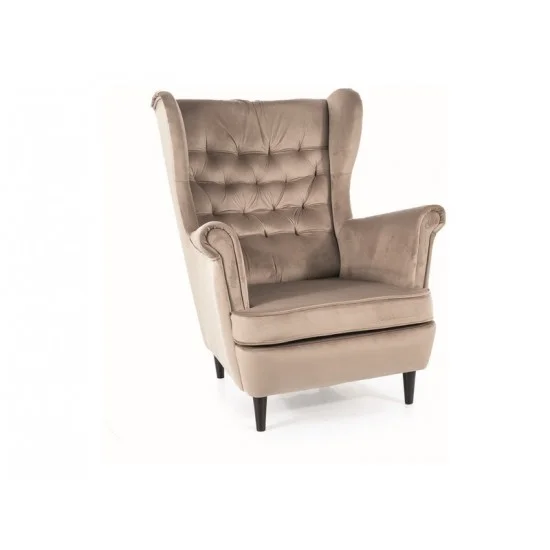 Кресло HARRY VELVET темный беж/венге BL.40 HARRYV40W 1