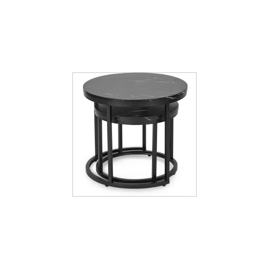 Журнальный столик AMARO черный (эффект мрамора)/черный (к-кт) AMAROCC 7