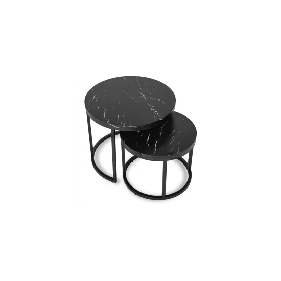 Журнальный столик AMARO черный (эффект мрамора)/черный (к-кт) AMAROCC 6
