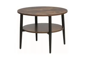 Журнальный столик ELLA B коричневый рустикальный/черный ELLABBRC