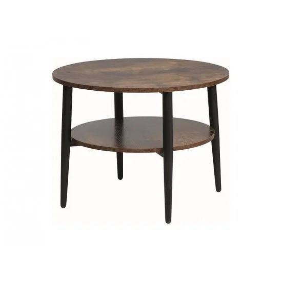 Журнальный столик ELLA B коричневый рустикальный/черный ELLABBRC 1